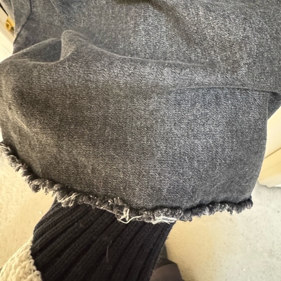 Distressed Black Snap Front Shirt - Picture 7 of 8